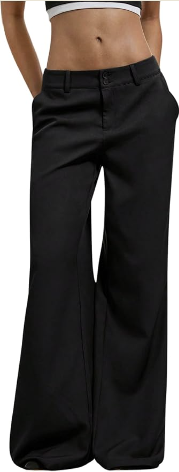 GORGLITTER Women's Low Rise Dress Pants Business Casual Trousers Slacks