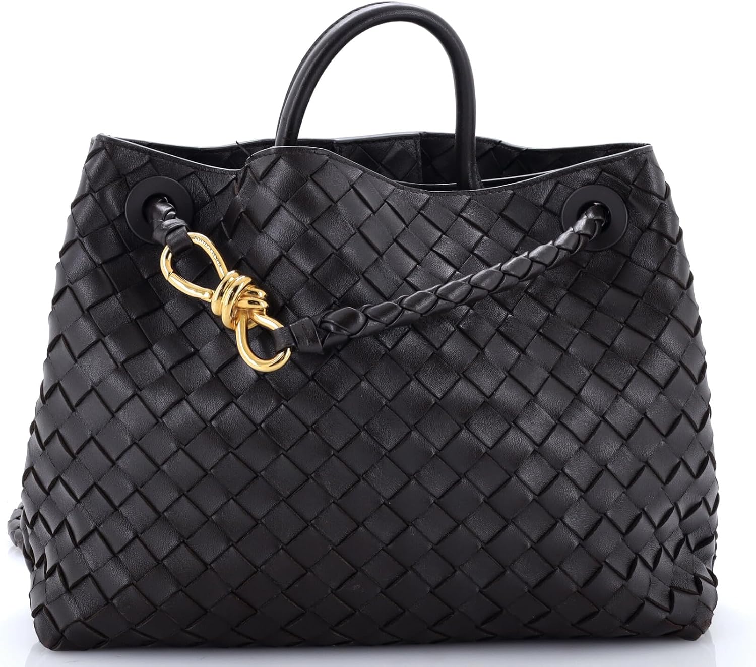 Bottega Veneta Pre-Loved Andiamo Top Handle Bag Medium, Brown